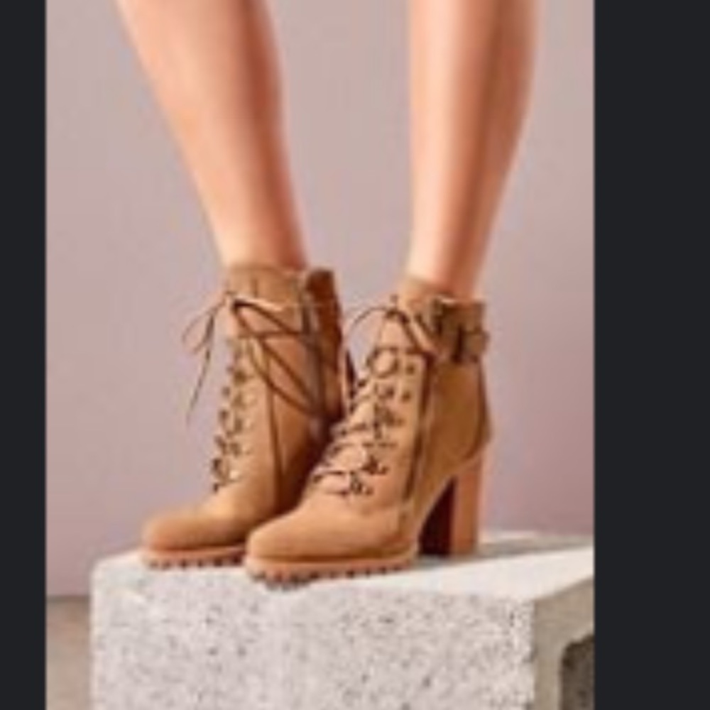Chunky Heel Combat Boots